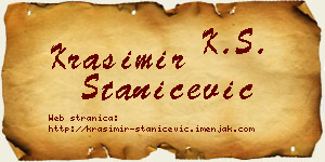 Krasimir Stanićević vizit kartica